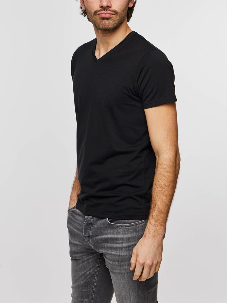 2-Pack V-Neck T-Skjorte 7204008_CAB_HenryChoice_noos-modell-left_2-Pack V-Neck T-Skjorte CAB.jpg_Left||Left