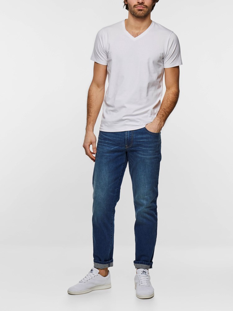 2-Pack V-Neck T-Skjorte 7204008_OAA_HenryChoice_noos-modell-front_2-Pack V-Neck T-Skjorte OAA.jpg_Front||Front