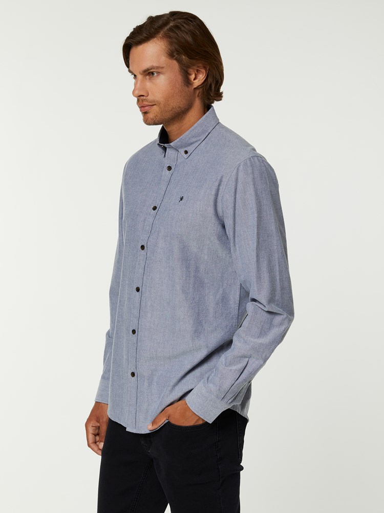 BRUSHED OXFORD SKJORTE 7244568_EDR-HENRYCHOICE-A20-Modell-left_10506_BRUSHED OXFORD SKJORTE EDR.jpg_Left||Left