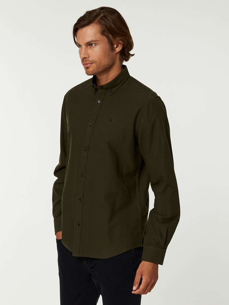 BRUSHED OXFORD SKJORTE 7244568_GOU--A20-Modell-left_90285_BRUSHED OXFORD SKJORTE GOU.jpg_Left||Left