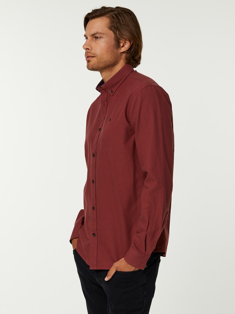 BRUSHED OXFORD SKJORTE 7244568_K5F-HENRYCHOICE-A20-Modell-left_21127_BRUSHED OXFORD SKJORTE K5F.jpg_Left||Left