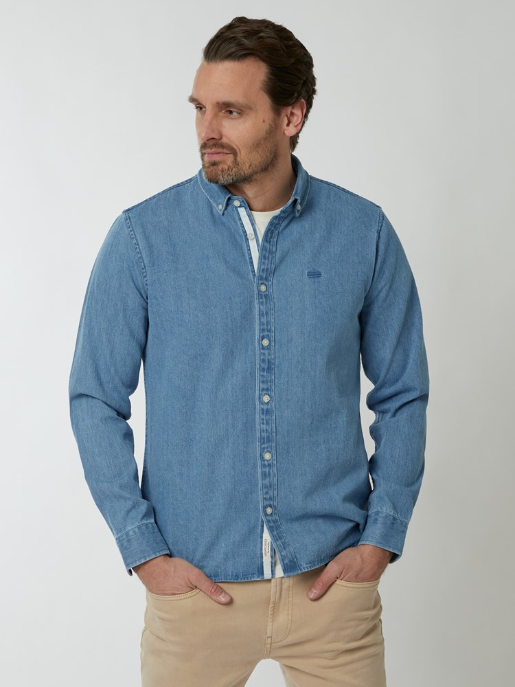 Devin denimskjorte 7249702_I6O-HENRYCHOICE-S22-Modell-Front_chn=boys_4738_Devin denimskjorte I6O.jpg_Front||Front