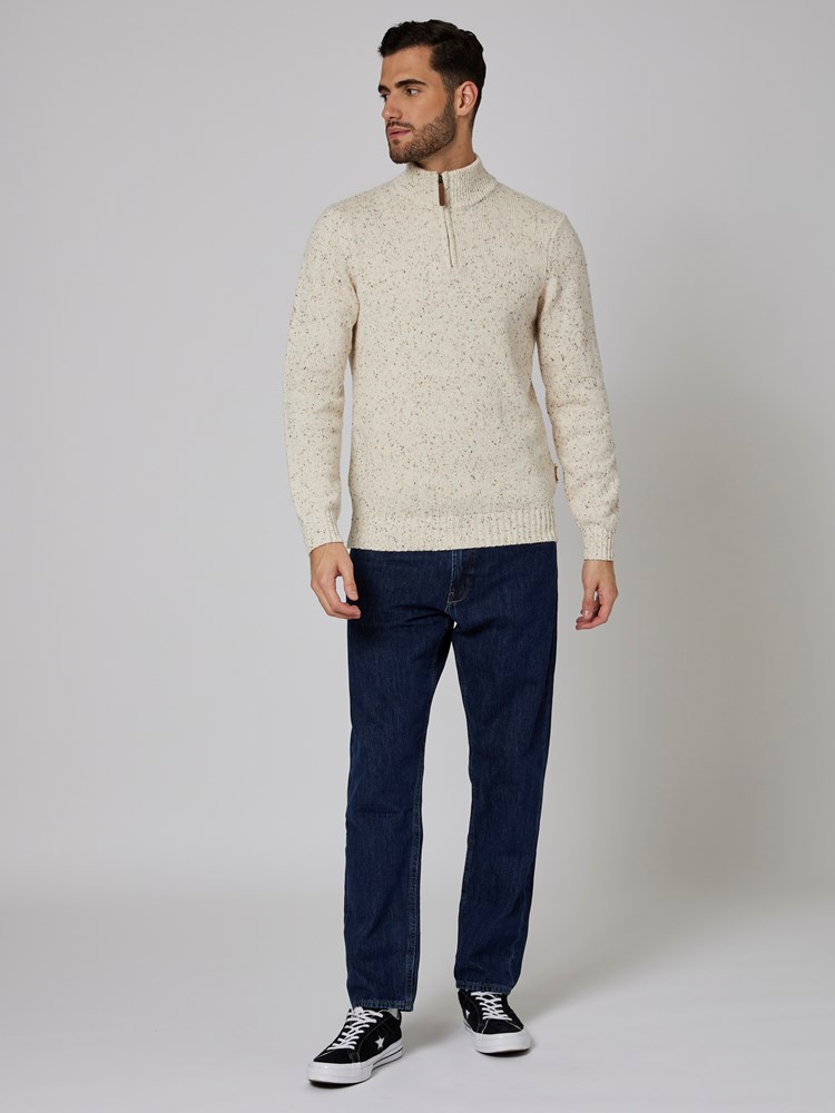 Tweed zip strikkegenser 7500316_O63-HENRYCHOICE-W22-Modell-Front_chn=boys_1657.jpg_Front||Front