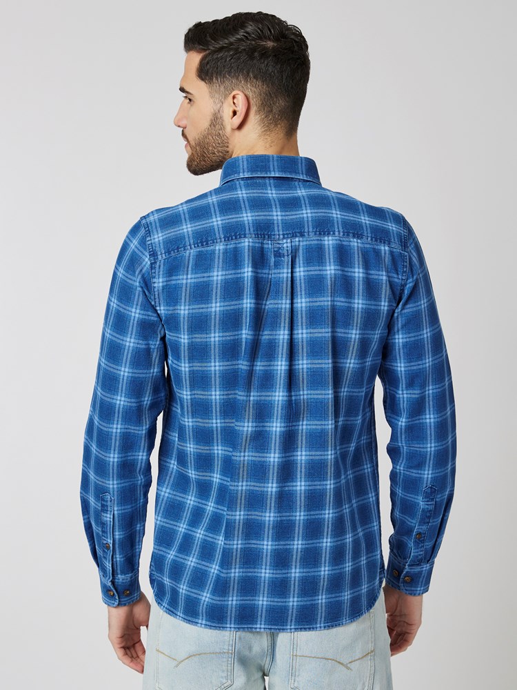 Indigo Check Shirt 7502338_ENC-HENRYCHOICE-S23-Modell-Front_chn=boys_7442_Indigo Check Shirt ENC.jpg_Front||Front