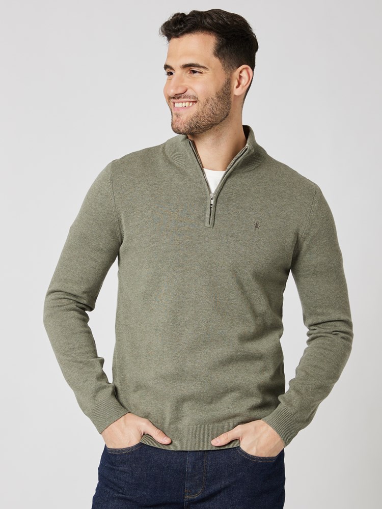 Dammers zip neck genser 7504273_R40-MRCAPUCHIN-A23-Modell-Front_chn=boys_2148_Dammers zip neck genser R40_7504273 R40.jpg_Front||Front