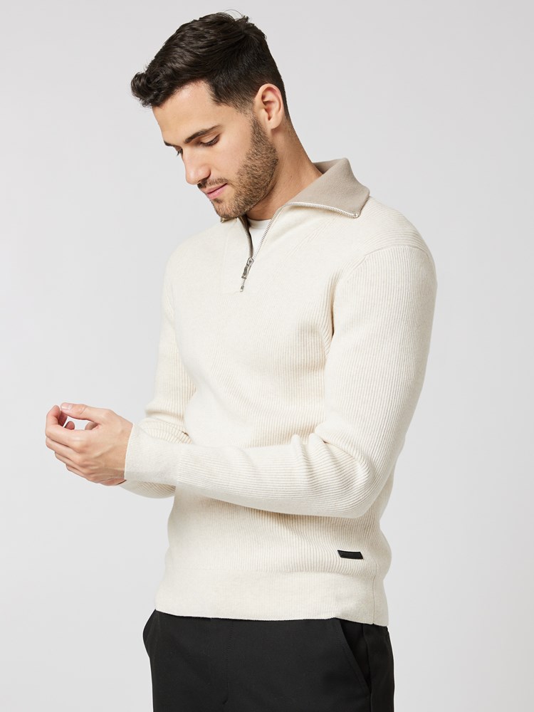 Birgir zip strikkegenser 7504298_R34-MRCAPUCHIN-A23-Modell-Front_chn=boys_7533_Birgir zip strikkegenser R34.jpg_Front||Front