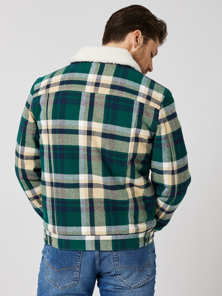 Check Sherpa trucker 7504300_GUL-HENRYCHOICE-A23-Modell-Back_chn=boys_9130_Check Sherpa trucker GUL.jpg_Back||Back