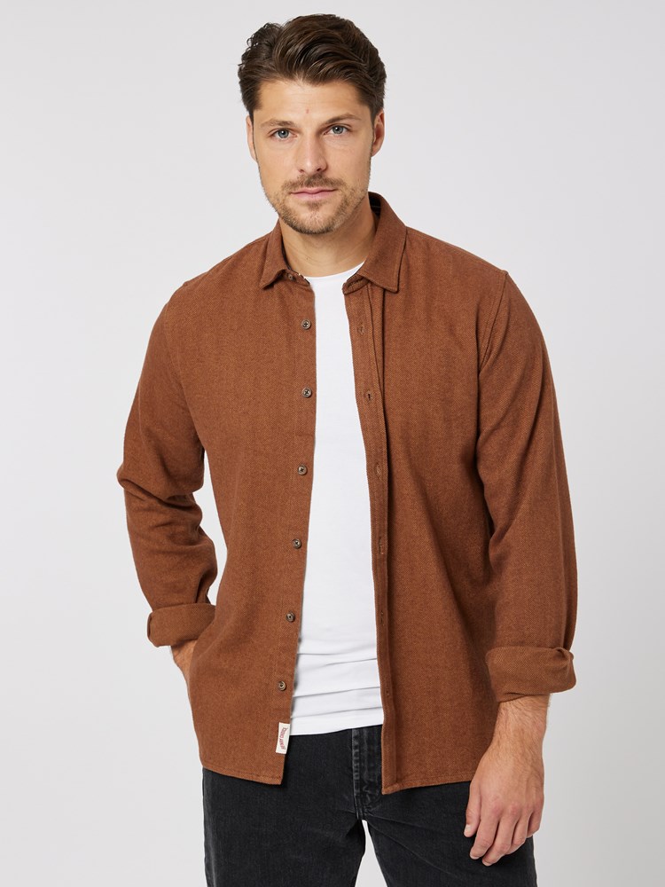 Herringbone Shirt 7505305_AGA-HENRYCHOICE-W23-Modell-Front_chn=boys_1578_Herringbone Shirt AGA.jpg_Front||Front