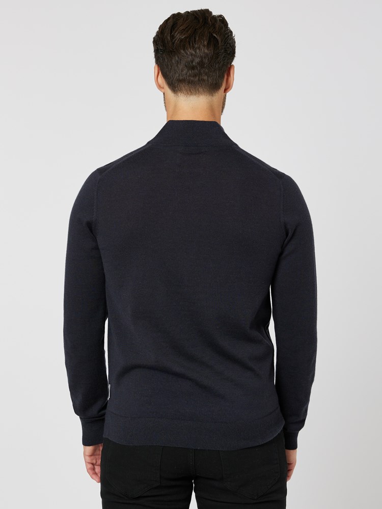 Merino zip neck strikkegenser 7506036_C27-MRCAPUCHIN-W23-Modell-Back_chn=boys_51_Merino zip neck strikkegenser C27.jpg_Back||Back