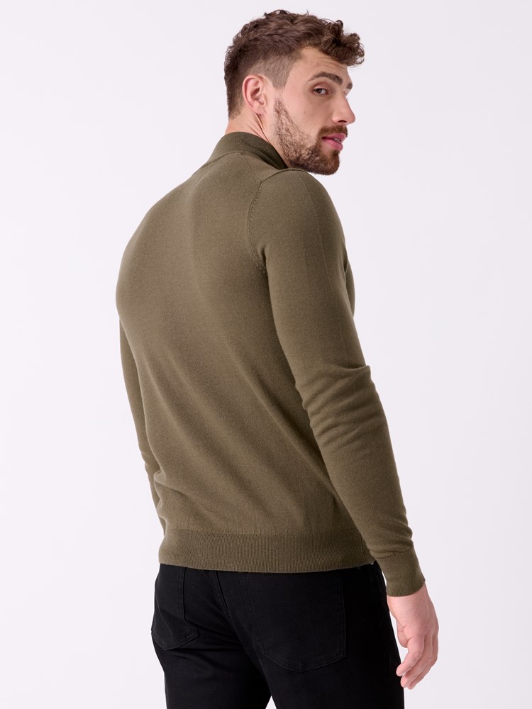 Merino zip neck strikkegenser 7516049_AII-MRCAPUCHIN-A26-Front_597_Merino zip neck strikkegenser AII.jpg_Front||Front