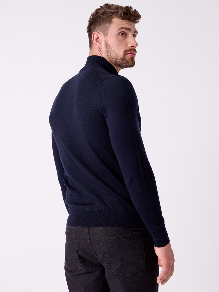Merino zip neck strikkegenser 7516049_C27-MRCAPUCHIN-A26-Front_3853_Merino zip neck strikkegenser C27.jpg_Front||Front