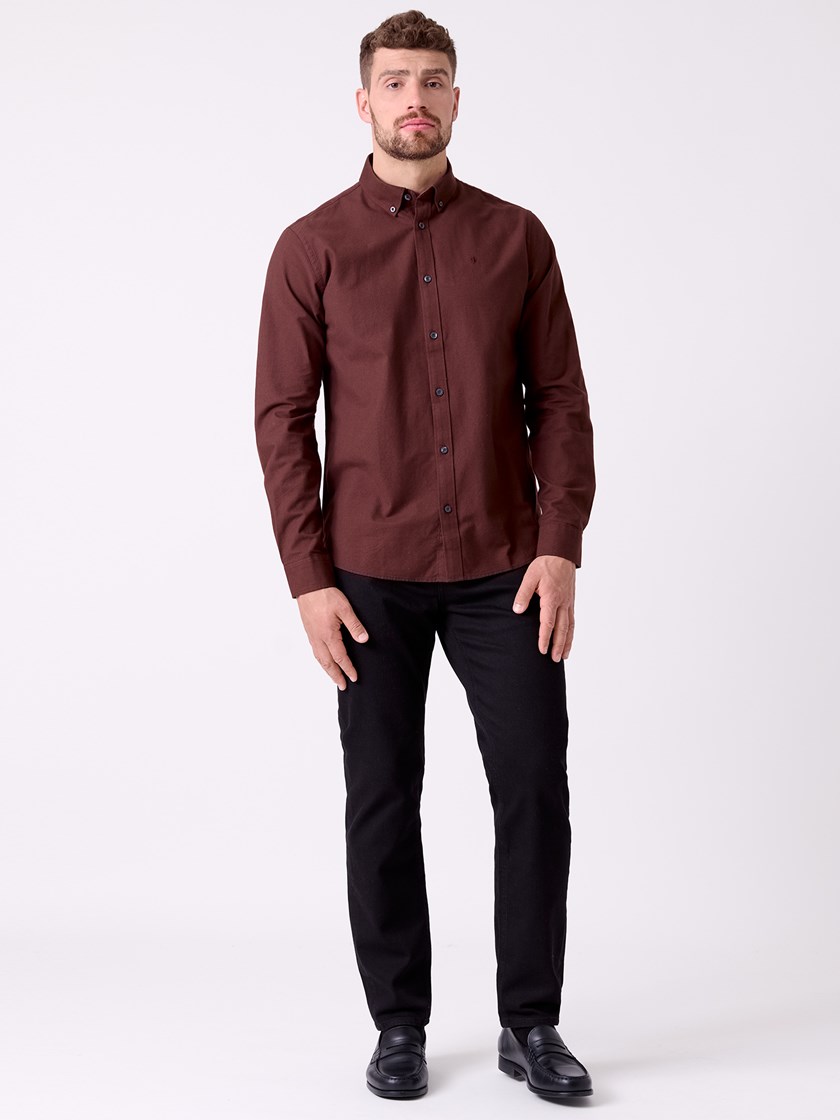 7516149 AJW 7516149_AJW-MRCAPUCHIN-A26-Front_3077_Brushed oxford skjorte AJW.jpg_Front||Front