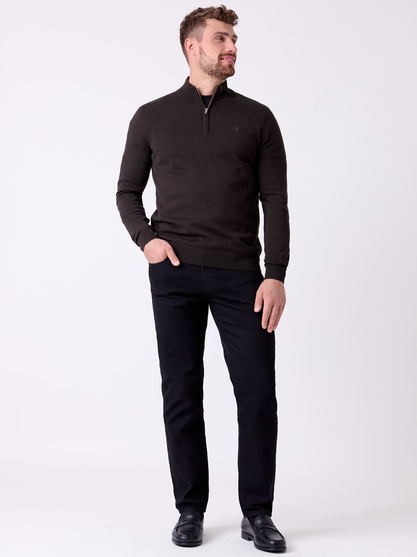 7516265 S11 7516265_S11-MRCAPUCHIN-A26-Front_4250_Dammers zip neck genser S11.jpg_Front