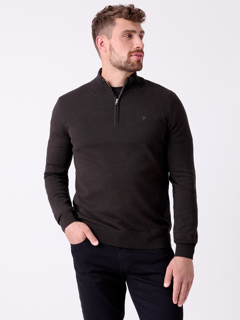 7516265 S11 7516265_S11-MRCAPUCHIN-A26-Front_5703_Dammers zip neck genser S11.jpg_Front