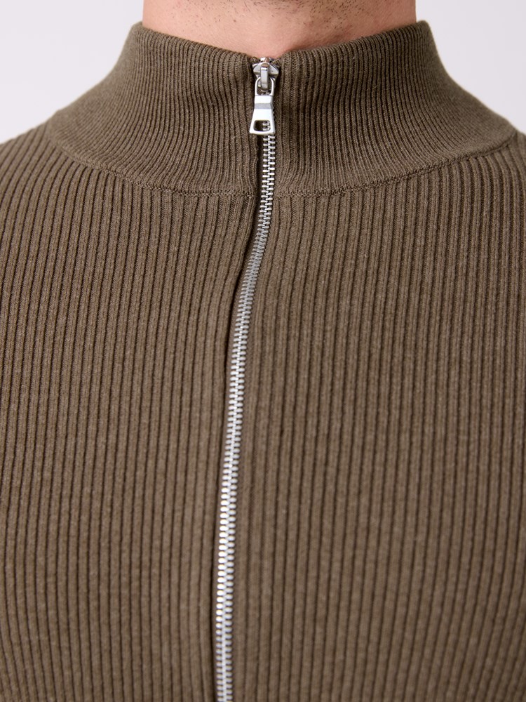 Birgir zip cardigan 7516324_T76-MRCAPUCHIN-A26-Front_7927_Birgir zip cardigan T76.jpg_Front||Front