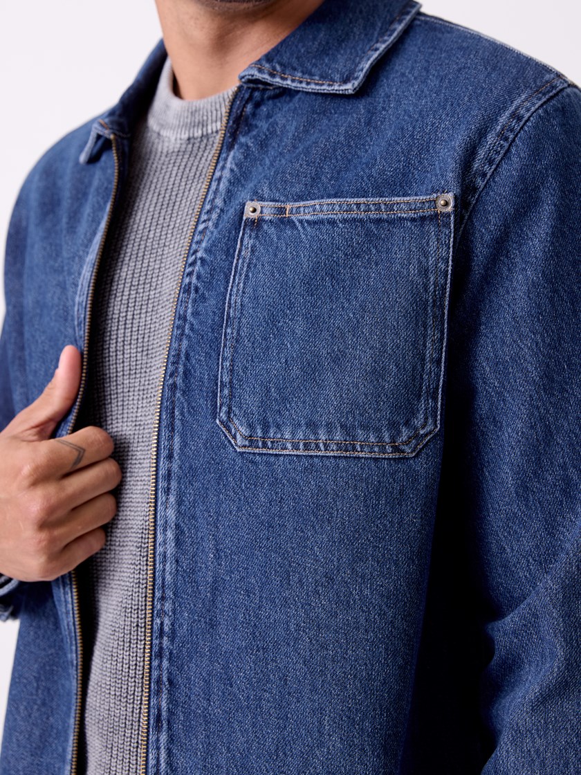 7516538 D03 7516538_D03-HENRYCHOICE-A26-Front_2507_Zipper denim overshirt D03.jpg_Front