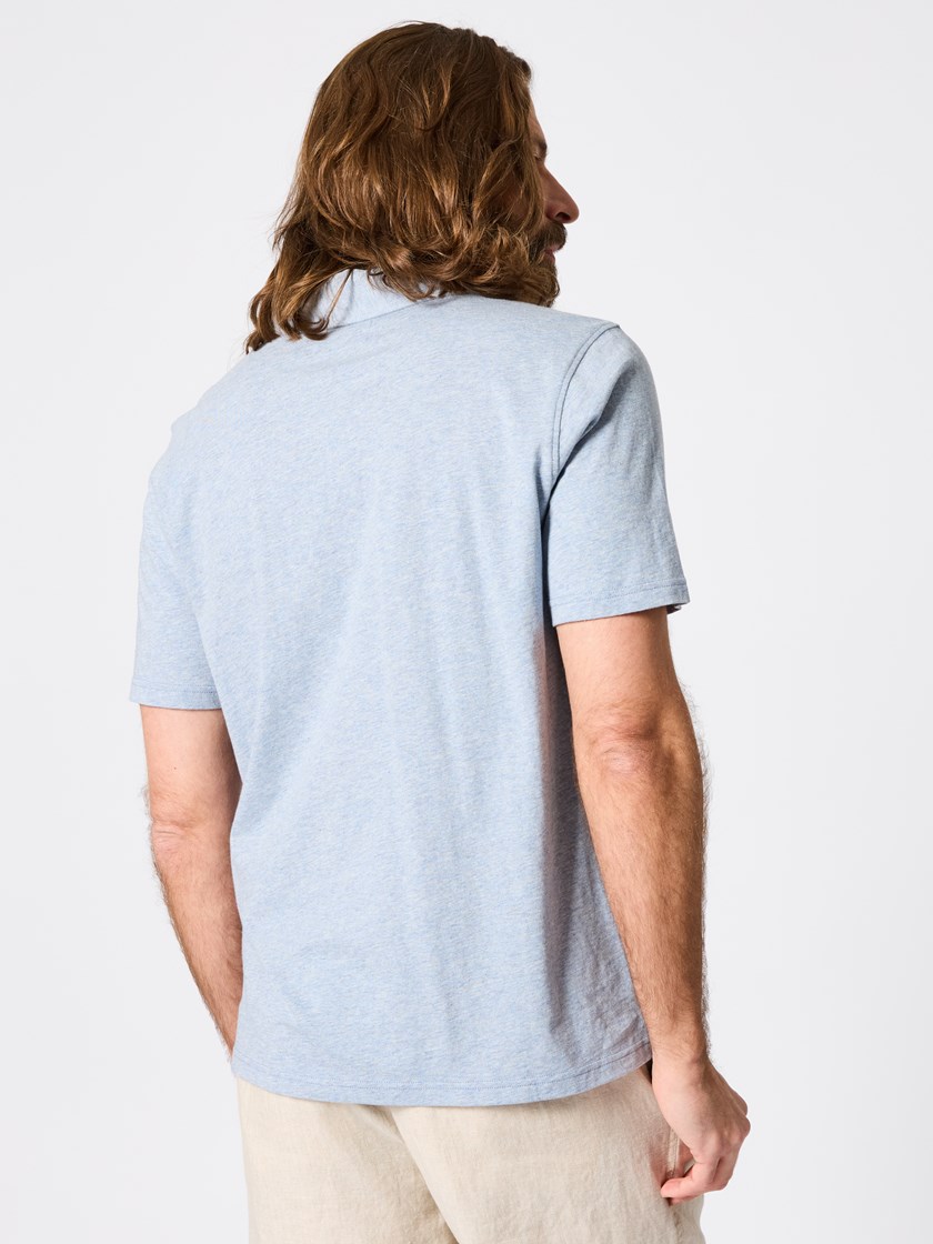7511365 S64 Alfredo polo t-skjorte blå melert 24.jpg_Back||Back
