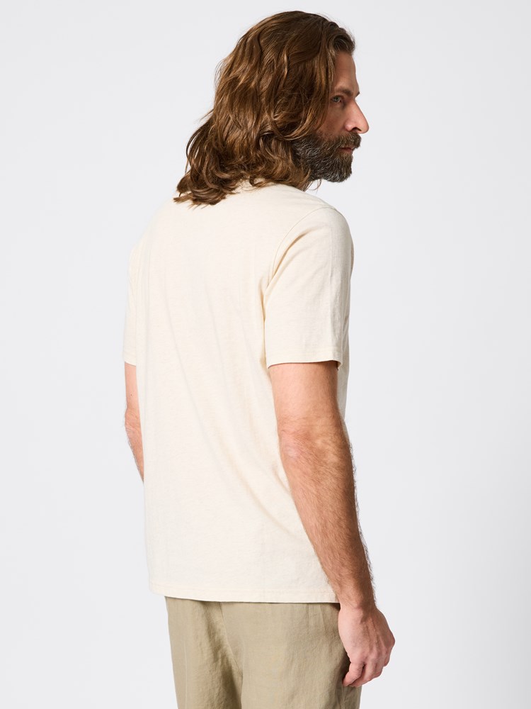 Alfredo melert polo t-skjorte Alfredo polo t-skjorte white 22_S61_Alfredo melert polo t-skjorte S61.jpg_Front||Front