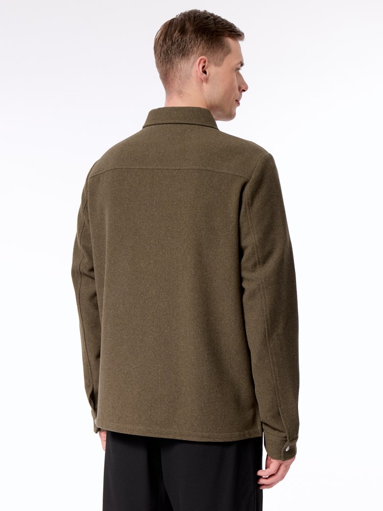 Aarne zip overskjorte med ull Arne zip overskjorte med ull T20 STone Gray 12.jpg_Back||Back