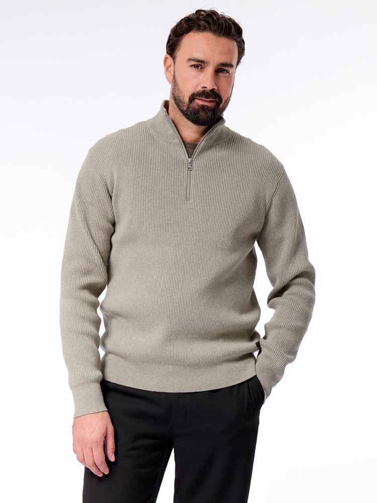 Birgir zip strikkegenser Birgir zip strikkegenser S93 Agave green 6.jpg_