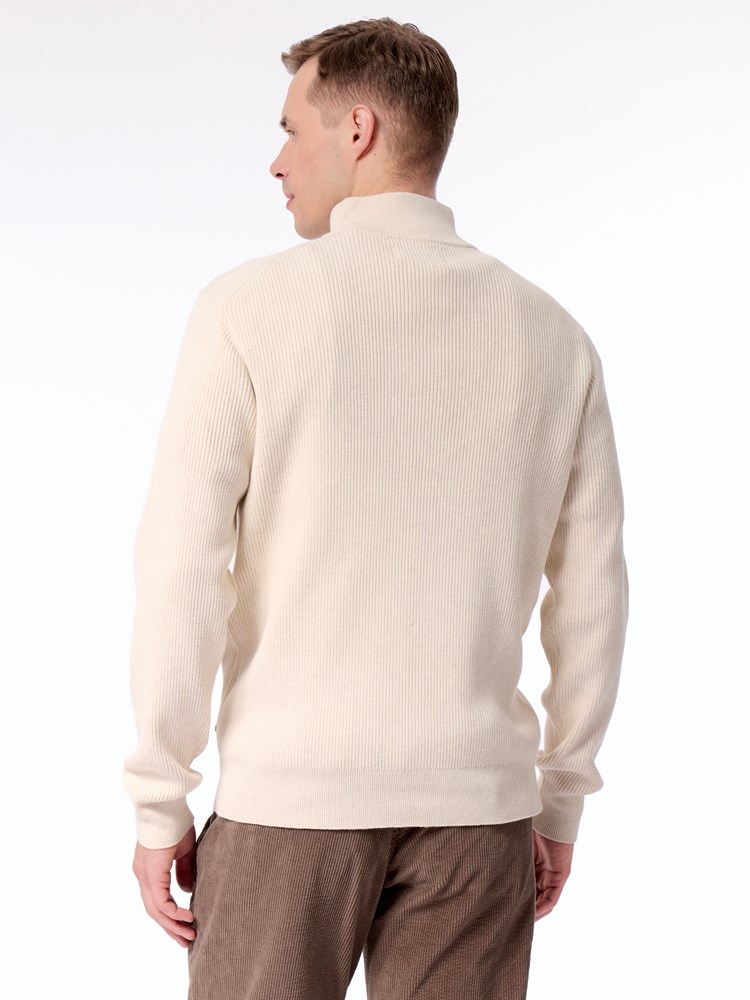 Birgir zip strikkegenser Birgir zip strikkgenser S10 White swan 8.jpg_Back||Back