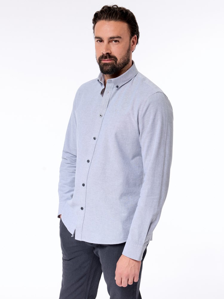 Brushed oxford skjorte Bruched oxford skjorte s98 dark slate2.jpg_
