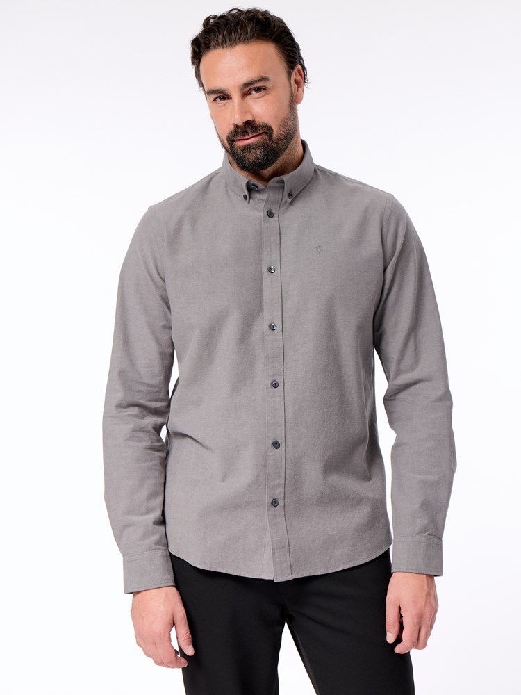 Brushed oxford skjorte Bruched oxford skorte S05 Black Oyster 11.jpg_