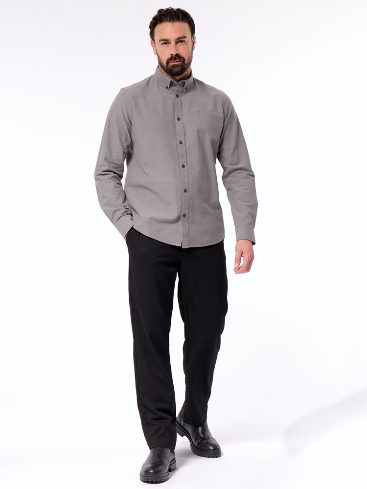 Brushed oxford skjorte Bruched oxford skorte S05 Black Oyster 7.jpg_