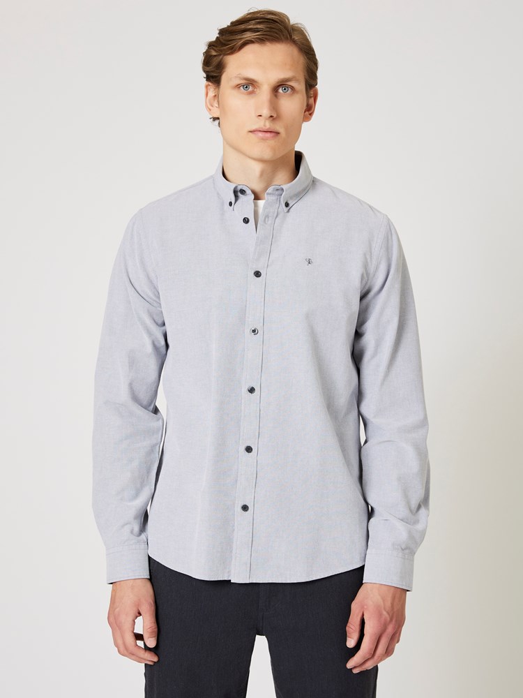 Brushed oxford skjorte Brushed oxford skjorte melange tur 3_R99_Brushed oxford skjorte R99.jpg_