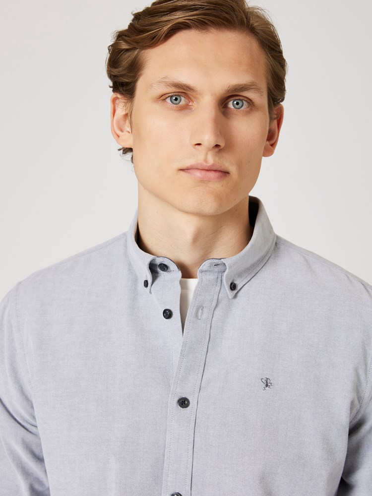 Brushed oxford skjorte Brushed oxford skjorte melange tur 6_R99_Brushed oxford skjorte R99.jpg_