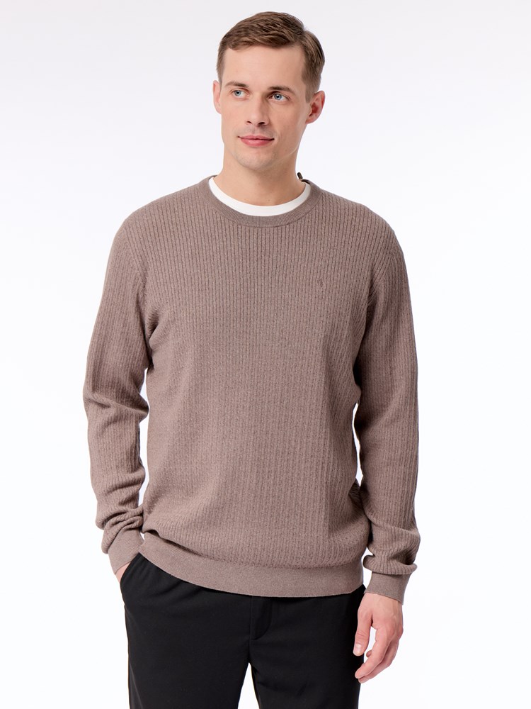 Cable strikkegenser Cable strikkegenser S16 taupe gray 7.jpg_