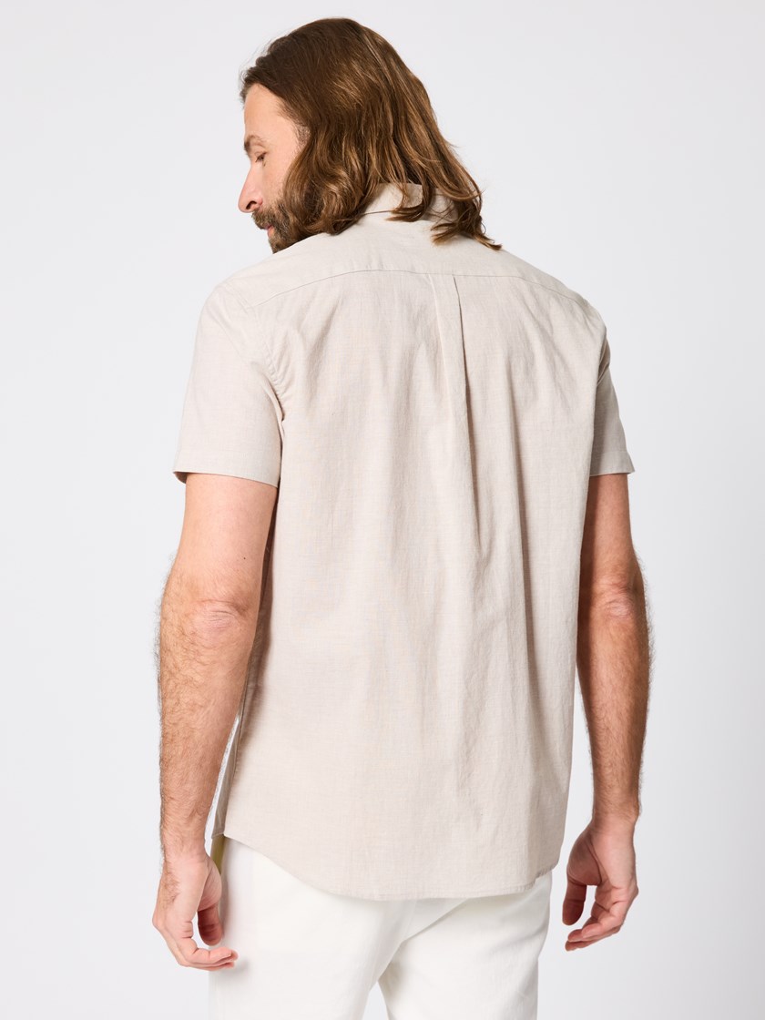 7511211 S57 Calor skjorte beige 20.jpg_Back||Back