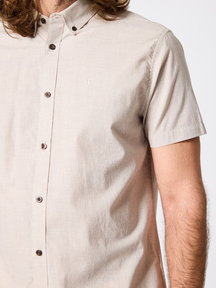 Calor kortermet skjorte Calor skjorte beige 24_Calor kortermet skjorte S57 7511211.jpg_Front||Front
