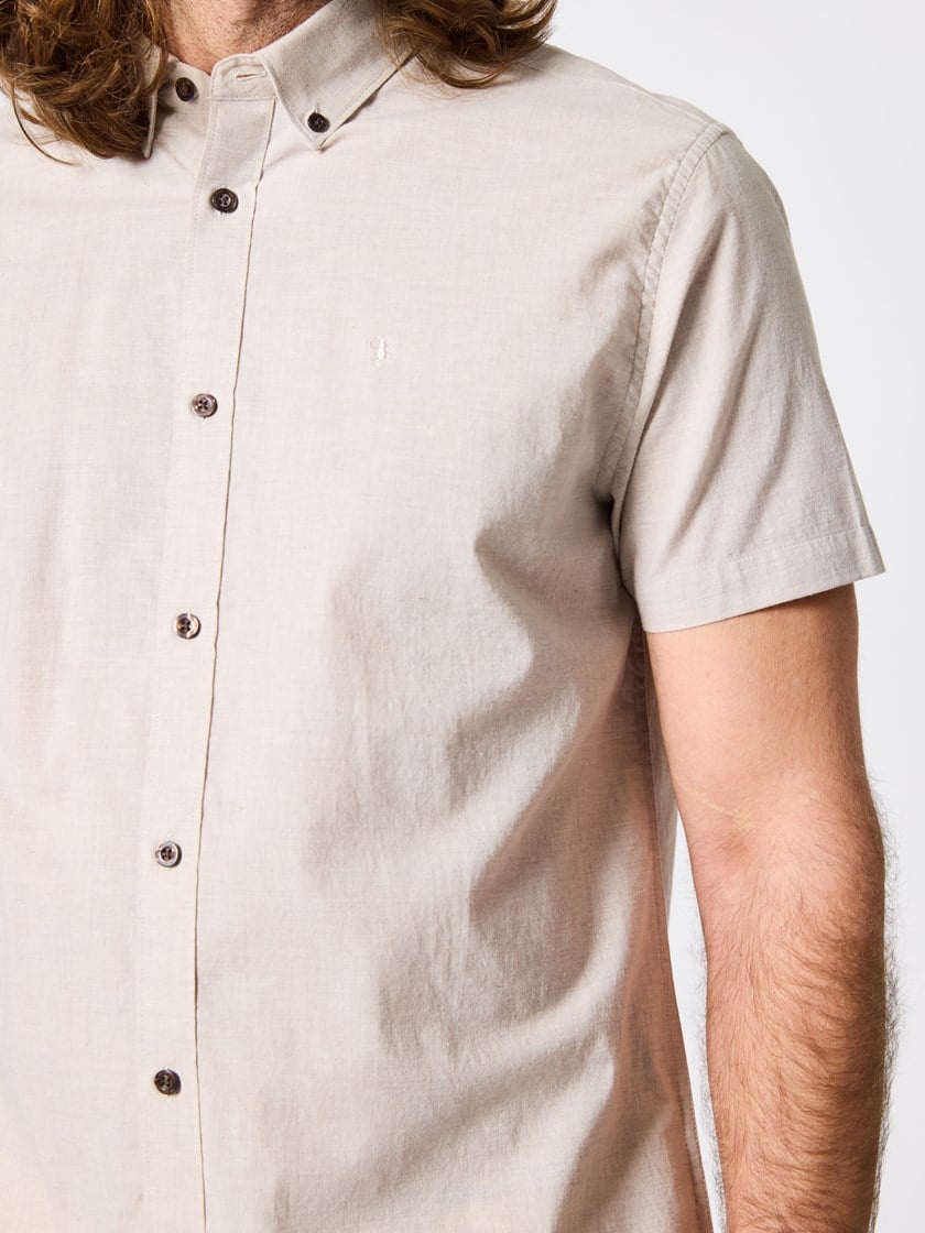 7511211 S57 Calor skjorte beige 24_Calor kortermet skjorte S57 7511211.jpg_Front||Front