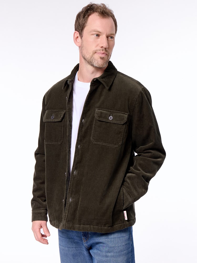 Cord padded overshirt Cord padded overshirt GOU Forest night 17.jpg_