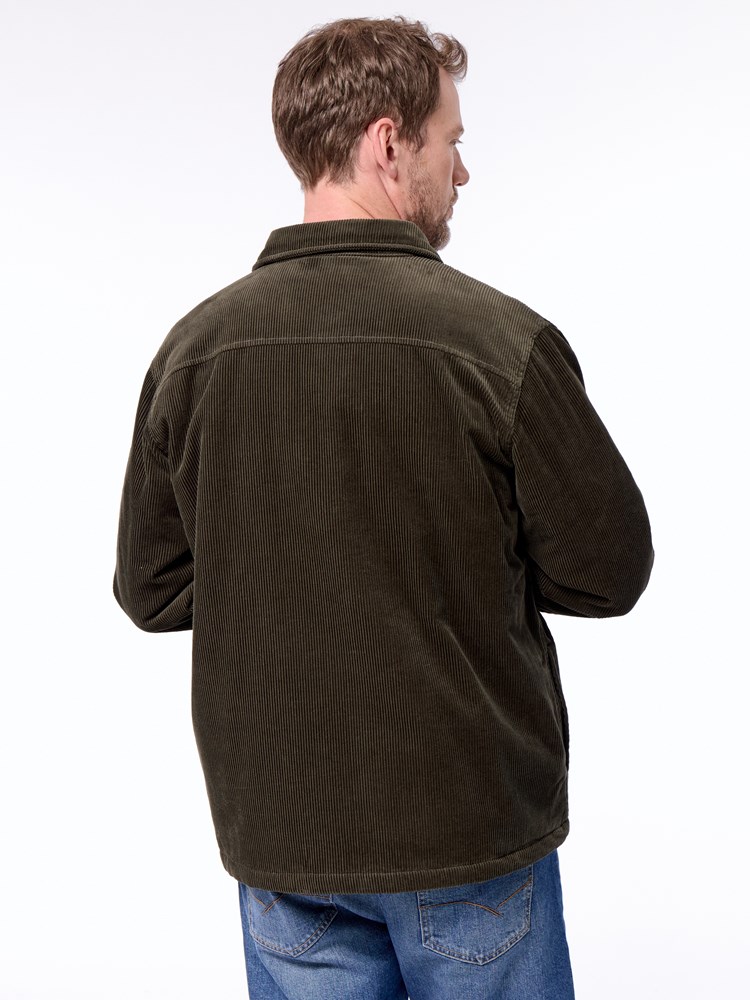 Cord padded overshirt Cord padded overshirt GOU Forest night 22.jpg_Back||Back
