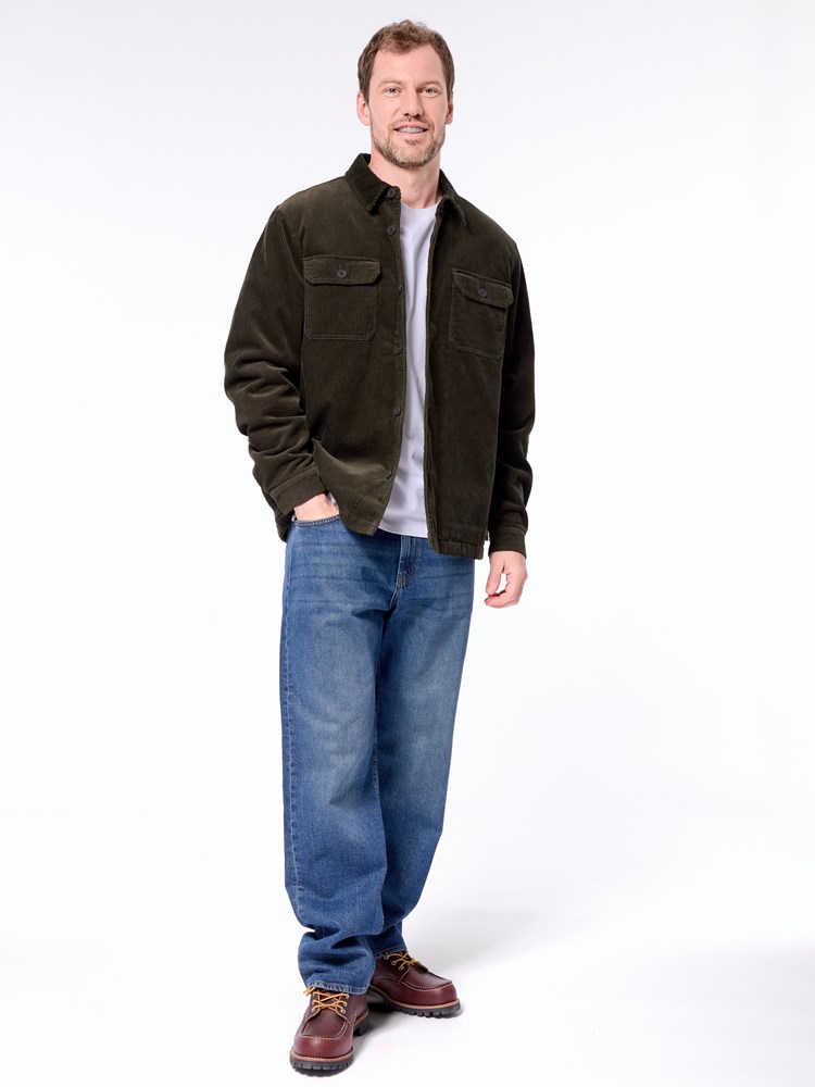 Cord padded overshirt Cord padded overshirt GOU Forest night 3.jpg_