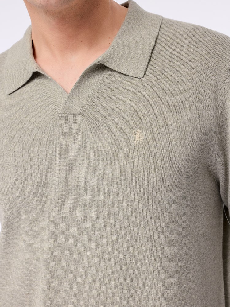 Dammers polo strikkegenser Dammers Polo S95 dried Sage 24_Dammers polo strikkegenser S95.jpg_