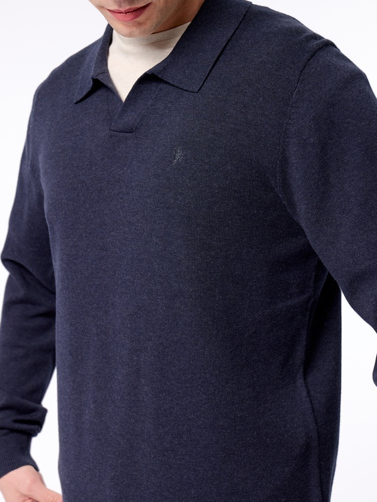 Dammers polo strikkegenser Dammers Polo strikkegenser R15 dark navy 23_Dammers polo strikkegenser R15.jpg_