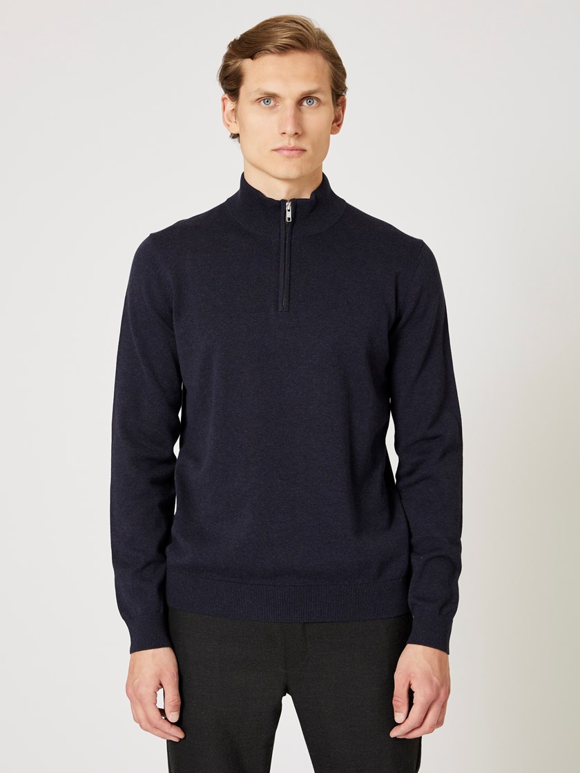 7508496 R15 Dammers zip neck genser dark navy 3_Dammers zip neck genser R15.jpg_