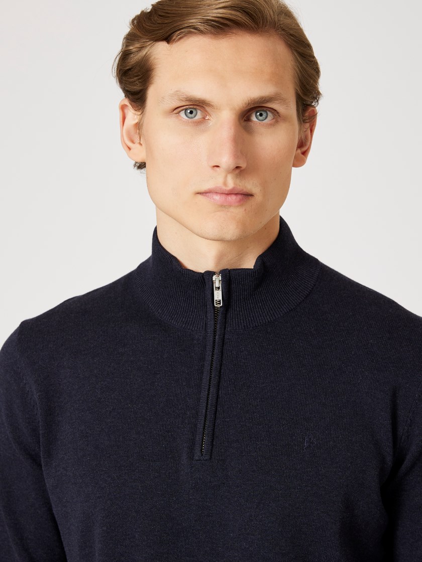 7508496 R15 Dammers zip neck genser dark navy 5_Dammers zip neck genser R15.jpg_
