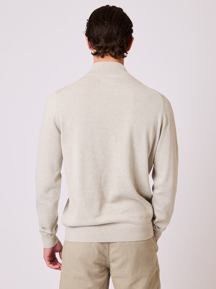 Dammers zip neck genser Dammers zip neck genser moonstruck melange 10_Dammers zip neck genser S57.jpg_