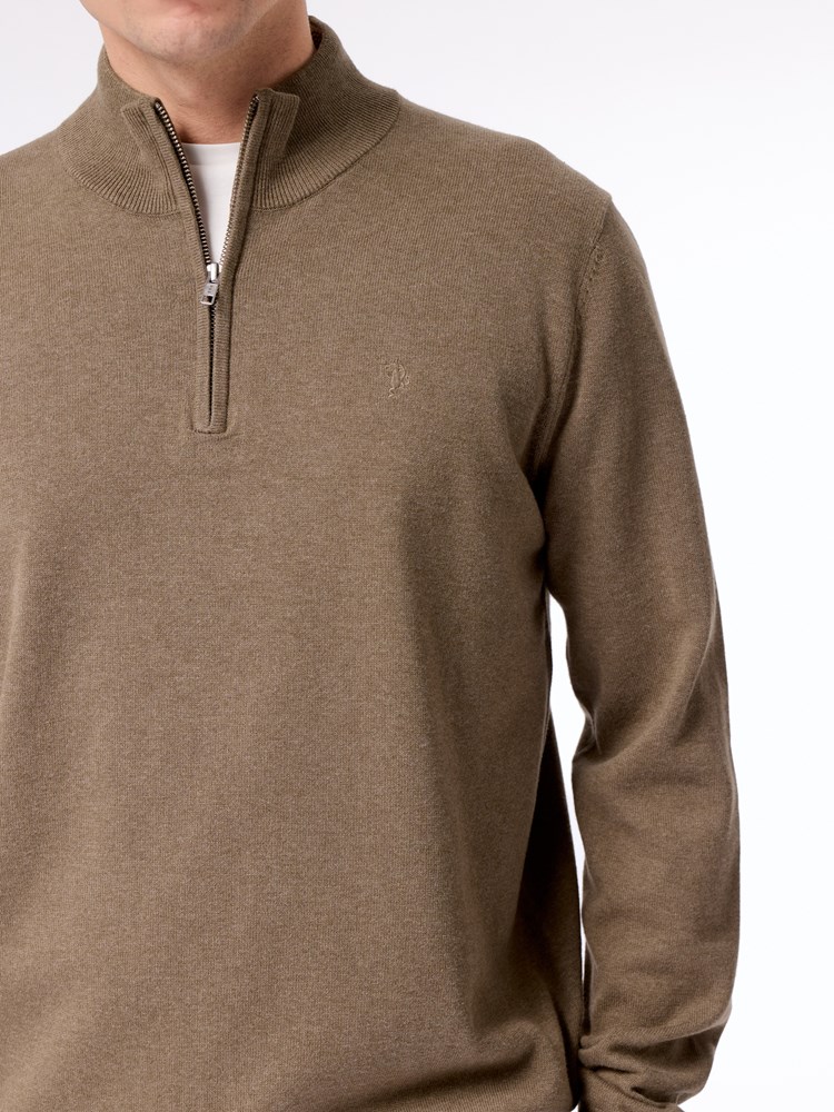 Dammers zip neck genser Dammers zip neck genser T20 stone gray 25.jpg_