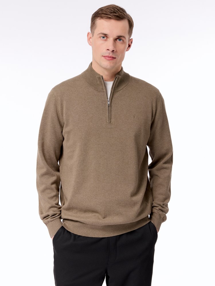 Dammers zip neck genser Dammers zip neck genser T20 stone gray 9.jpg_