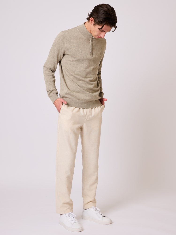 Dammers zip neck genser Dammers zip neck Laurel oak melange 5_Dammers zip neck genser S67.jpg_
