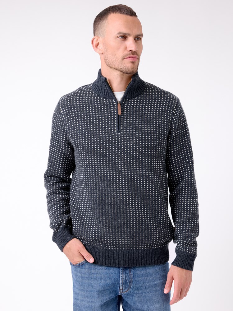 Edwin zipneck sweater Edwin Zipneck Sweater 7513292 Navy Blazer 3_Edwin zipneck sweater EM1.jpg_