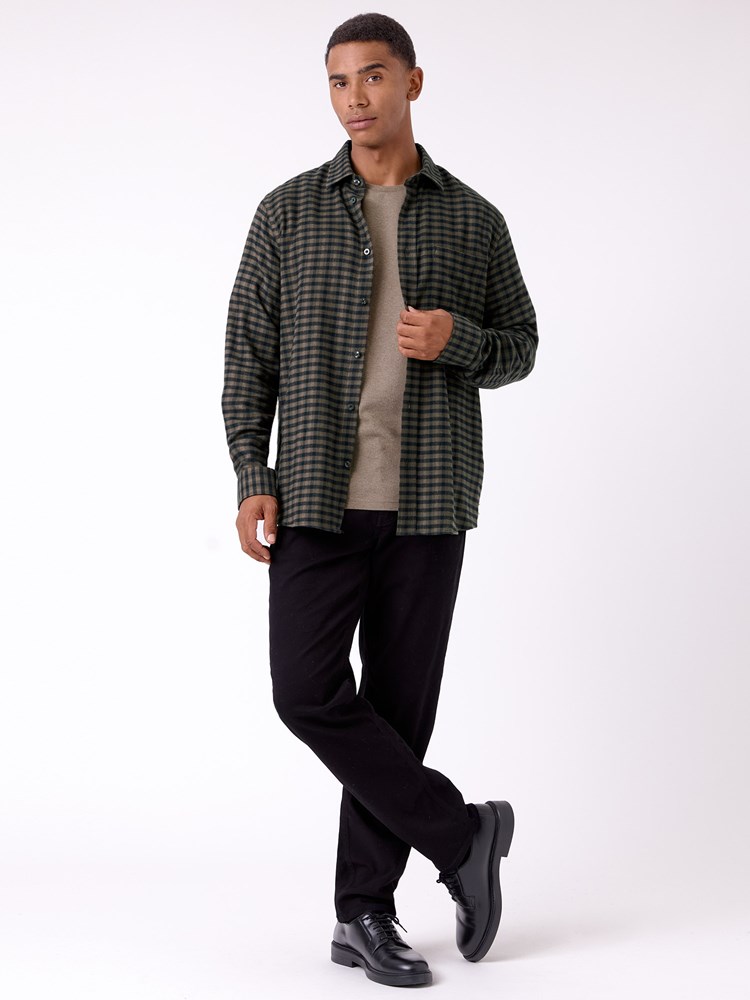 Eelis skjorte Eelis skjorte 7513319 Black Olive 2_Eelis skjorte I7T.jpg_