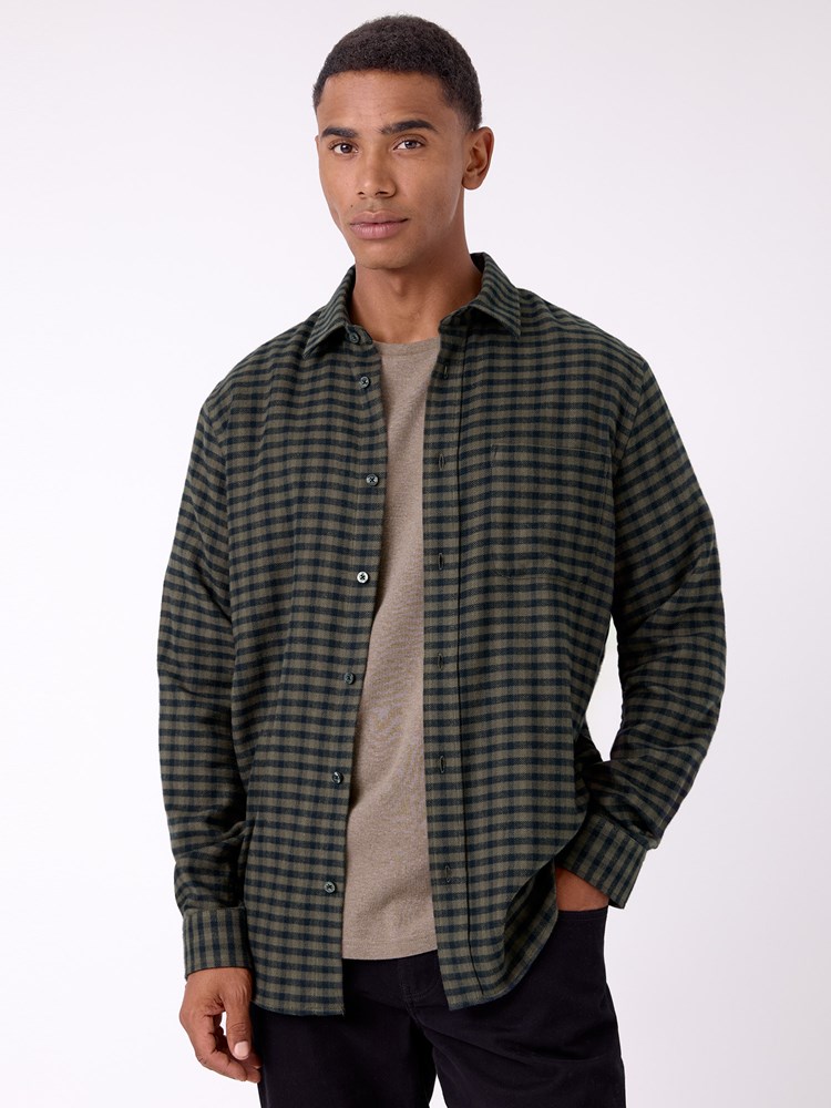 Eelis skjorte Eelis skjorte 7513319 Black Olive 4_Eelis skjorte I7T.jpg_