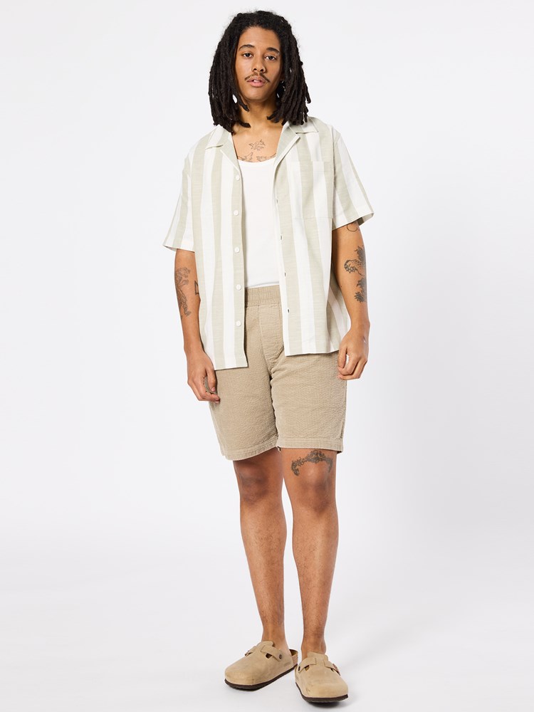 Grov stripete skjorte Grov stripe mellomgrønn_ABG_Grov stripete skjorte ABG.jpg_Front||Front