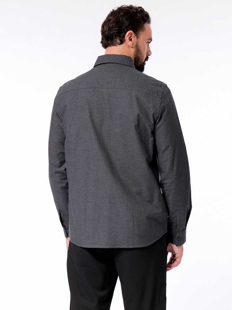 Gustav skjorte Gustav skjorte S05 Black oyster 14.jpg_Back||Back